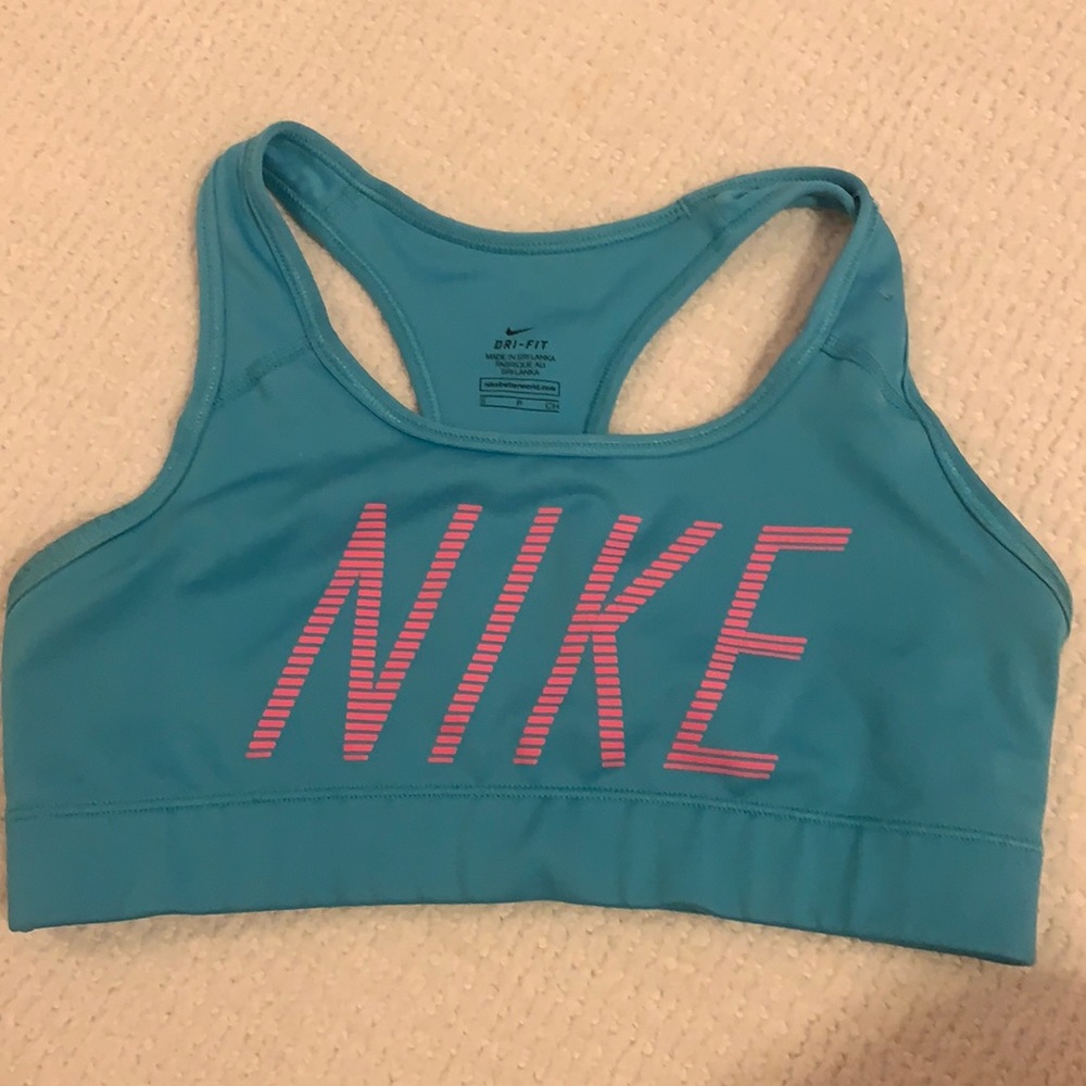 Blue small Nike dry fit sports bra
